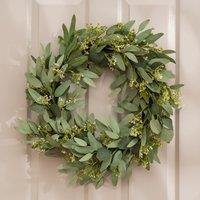 Scottish Everlastings Ltd 50cm Premium Eucalyptus & Gyp Wreath in Green