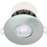 First Choice Lighting Set of 20 Fire Rated Brushed Steel LED Bathroom Recessed Downlights in Silver