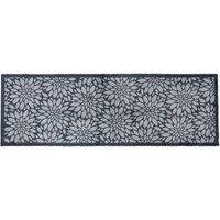 JVL Mega Runner - 57x150cm, Flowers in Blue | Size: 150 cm x 100 cm