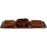 Orsina Kora 3Pc Serving Dish Set, Acacia Wood in Natural