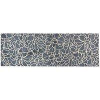 JVL Mega Runner - 57x150cm, Floral in Blue | Size: 150 cm x 100 cm