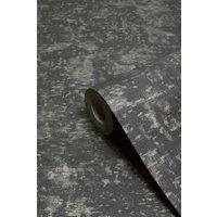 Paoletti Symphony Abstract Metallic Vinyl Wallpaper in Black