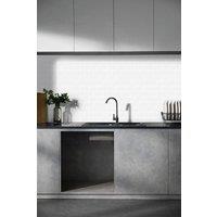 H&O Direct 10Pcs White Waterproof Rectangle Wall Stickers