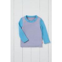 Grass & Air Honeycomb Waffle Long Sleeve Rash Vest in Lavender | Size: 4-5 Years