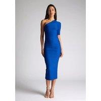 Vesper Women's One Shoulder Bodycon Midaxi Dress in Cobalt | Size: 12