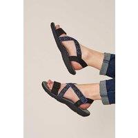 Moshulu Women's 'Teign' Adjustable Activity Sandals in Black | Size: 8