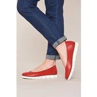 'Jin' Leather Flat Slip On Shoes