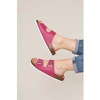 Moshulu Women's 'Bavaria Bright' Colourful Cork Footbed Sandals in Fuchsia | Size: 4