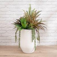 Scottish Everlastings Ltd 90cm Fern/Agave Mixed Container in Green