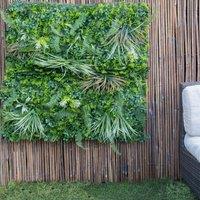 Scottish Everlastings Ltd 100x100cm Living Wall Panel - Mixed Grasses in Green | Size: 100x100 cm