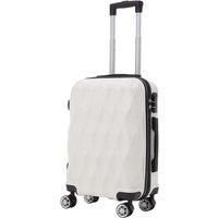 20 Inch White Hard Shell Travel Suitcase