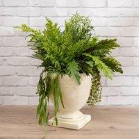Scottish Everlastings Ltd 70cm Mixed Fern Urn in Green