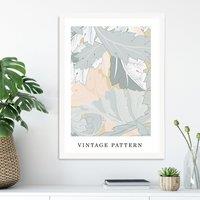 ARTZE William Morris Sage Green Willow Art Print / White Frame / SIZE: A3 in Pale Green | Size: A2