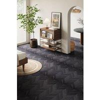 Living and Home 36Pcs Self-Adhesive PVC Chevron Flooring Planks in Dark Grey