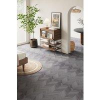 Living and Home 36Pcs Self-Adhesive PVC Chevron Flooring Planks in Pale Grey