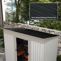 OUTSUNNY Pack of 12 Metal Roofing Sheets for Greenhouse & Shed in Dark Grey