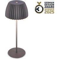 BRILONER Riffle Dimmable Rechargeable USB C Design Award LED Table Lamp in Black