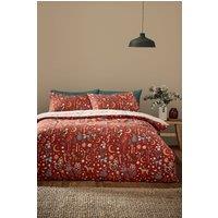 Catherine Lansfield 'Enchanted Twilight Animals' Reversible Duvet Cover Set in Burnt Orange | Size: Single