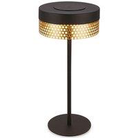 BRILONER Black Matt Gold Matt Battery Powered LED Table Lamp