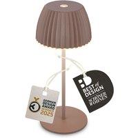 BRILONER Touch Dimmable Battery Powered Wireless Indoor Outdoor LED Table Lamp in Beige