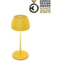 BRILONER Touch Dimmable Battery Powered Wireless Indoor Outdoor LED Table Lamp in Yellow