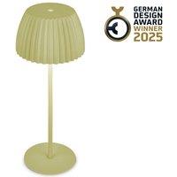 BRILONER Touch Dimmable Rechargeable Wireless Indoor Outdoor LED Table Lamp in Green
