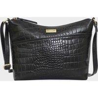 'CAROL' Embossed Croc Real Leather Designer Crossbody Shoulder Bag