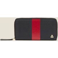 Orla Kiely Women's Forget Me Not Wallet - Shiny Stripe Navy Red