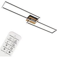 BRILONER Black Wood 40W CCT LED Wall & Ceiling Light