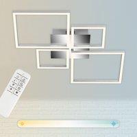 BRILONER Chrome Aluminium 2x10.5W 2x7W CCT LED Ceiling Light in Silver