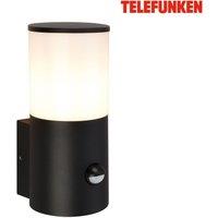 TELEFUNKEN Black PIR E27 IP44 Outdoor Wall Light