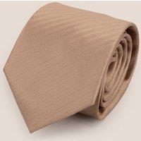 Oswin Hyde Men's Champagne Self Stripe Tie in Bronze