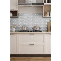 Living and Home 10Pcs Self-Adhesive Wall Tile Stickers in Grey