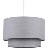 First Choice Lighting Dark Grey 2 Tier Ceiling Light Shade