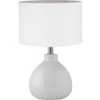 First Choice Lighting Tuscan - White Ceramic Lamp with White Shade