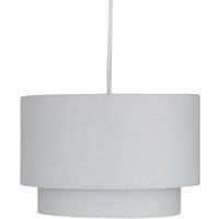 First Choice Lighting Light Grey 2 Tier Ceiling Light Shade