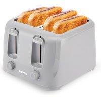 Geepas 4 Slice Toaster 1400W | 6 Browning Levels & Dual Controls in Grey