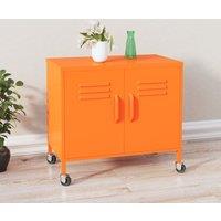 Berkfield Home Storage Cabinet Orange 60x35x56 cm Steel | Size: 60 x 35 x 56 cm