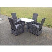 Oblong Table Adjustable Reclining Chair Rattan Dining Set Garden Furniture Table And Chair Set 4 Chairs