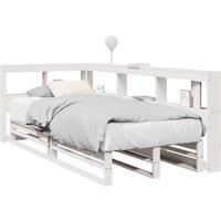 Berkfield Home Bookcase Bed without Mattress White 75x190cm Solid Wood Pine | Size: 75x190 cm