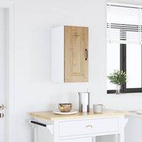 Berkfield Home Kitchen Wall Cabinet Kalmar Artisan Oak Engineered Wood in Brown