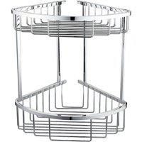 Nes Home Matte Black Corner Shower Caddy Double Shelf Basket Rack