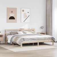 Berkfield Home Bed Frame with Headboard without Mattress 200x200 cm in Brown