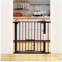 Pressure-Fixed Stair Gate Safety Gate with Pet Door