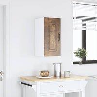 Berkfield Home Kitchen Wall Cabinet Kalmar Smoked Oak Engineered Wood in Brown