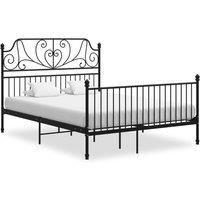 Berkfield Home Bed Frame Black Metal 160x200 cm