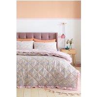 Catherine Lansfield 'Darcy Floral' Reversible Bedspread in Pink
