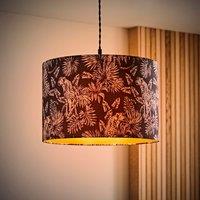 ValueLights Ariella Black Animal Print & Gold Inner Easy Fit Lamp Shade & Bulb