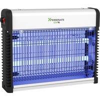 Xterminate UV LED Wall Mounted Fly Zapper Killer Unit 16w in Silver