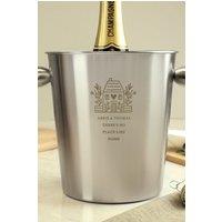 Personalised Memento Company Personalised House Stainless Steel Ice Bucket in Metallic Silver